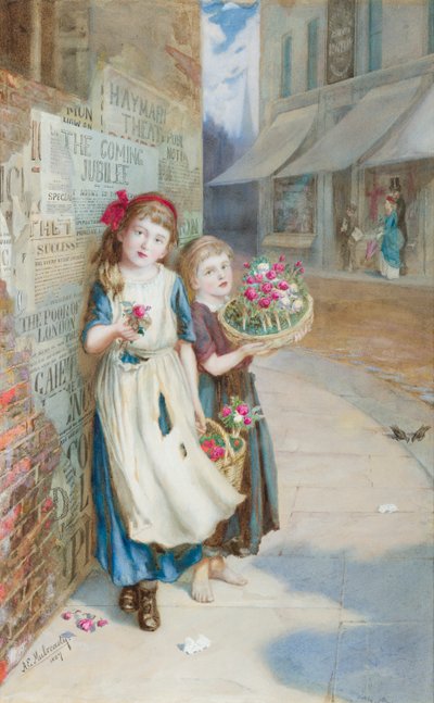 Pequeñas Vendedoras de Flores de Augustus Edward Mulready
